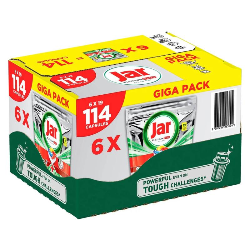 JAR Tablety do umývačky Platinum Plus All-in-One Lemon 114 ks