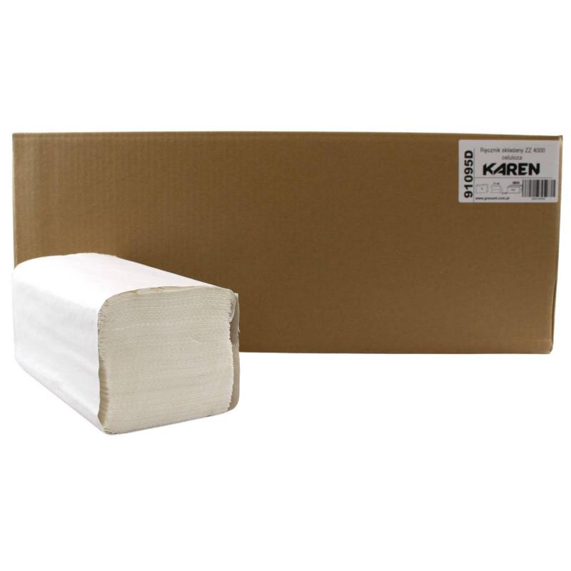 ZZ papierové utierky KAREN 21x20cm, 1vr.100% celulóza (4000ks)